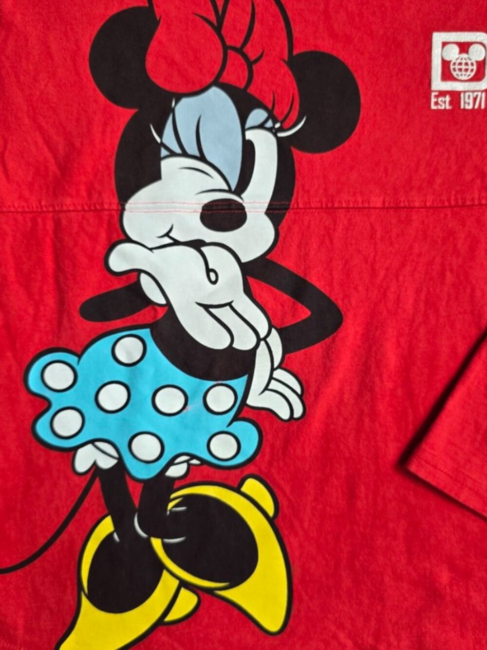 Disneyland Minnie Mouse & Daisy Duck Red Spirit Jersey Youth XL 14 Disney - Picture 5 of 8